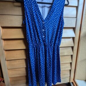 French Grey Blue and White Wrap Sundress